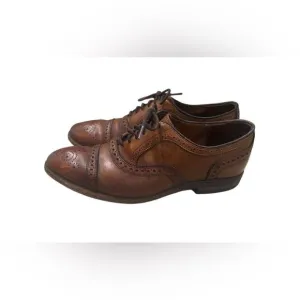 Allen Edmonds Mens Sz 8.5 Brown Walnut Strand By Brooks Brothers Leather Oxfords
