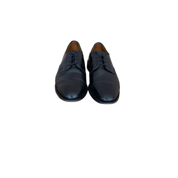 Allen Edmonds Mens Black Lace Up Cap Toe Leather Oxford Dress Shoes Size 11