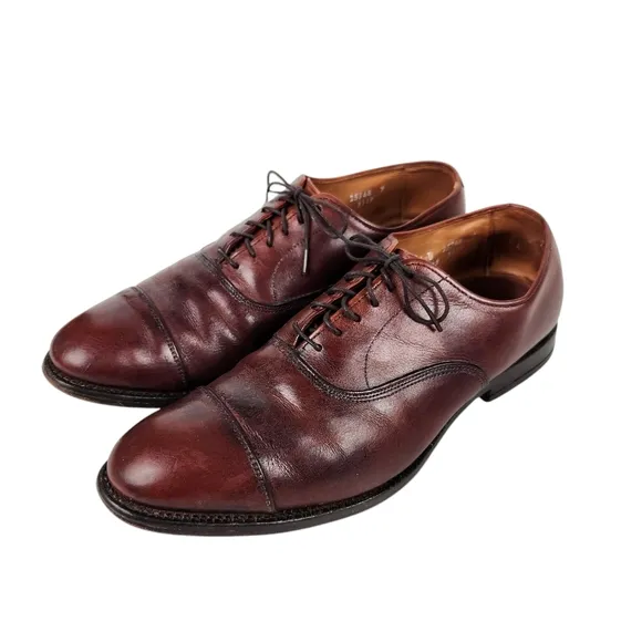 Allen Edmonds Park Avenue Chili Burnished Calf Leather Dress Shoes Mens Size 9.5