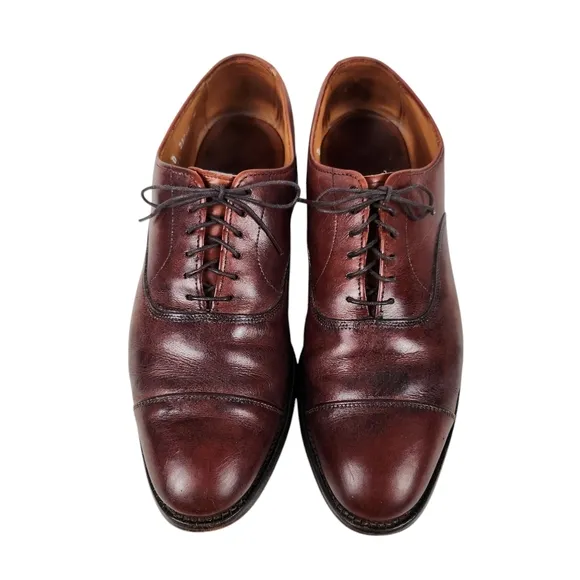 Allen Edmonds Park Avenue Chili Burnished Calf Leather Dress Shoes Mens Size 9.5