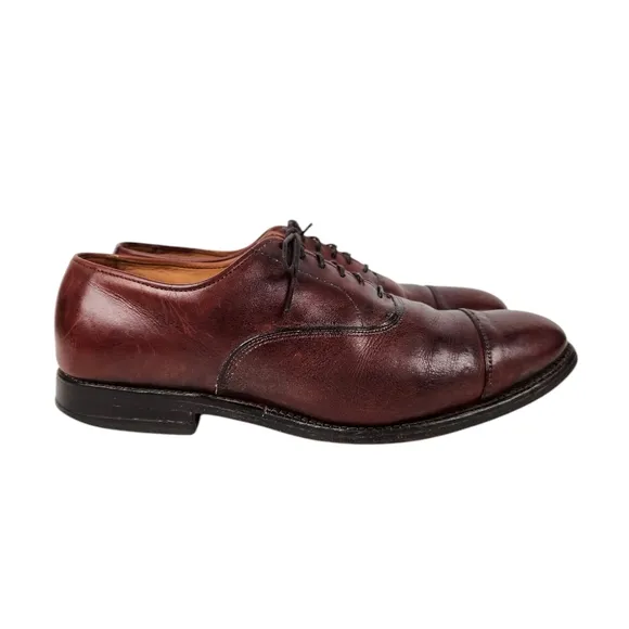 Allen Edmonds Park Avenue Chili Burnished Calf Leather Dress Shoes Mens Size 9.5