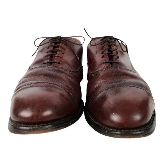 Allen Edmonds Park Avenue Chili Burnished Calf Leather Dress Shoes Mens Size 9.5