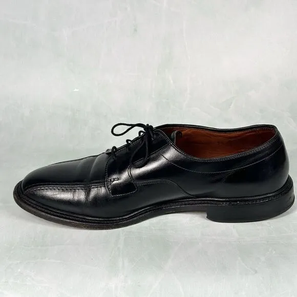 ALLEN EDMONDS Shoes Mens Size 9.5 D Dawson  Bicycle Toe Black Leather Oxford