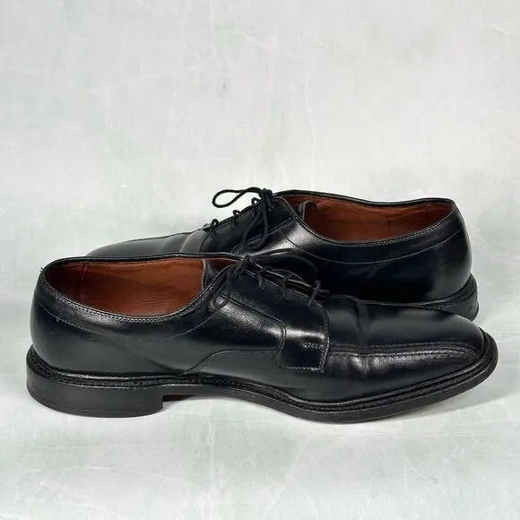ALLEN EDMONDS Shoes Mens Size 9.5 D Dawson  Bicycle Toe Black Leather Oxford