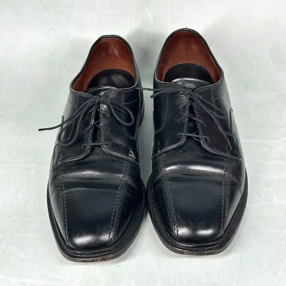 ALLEN EDMONDS Shoes Mens Size 9.5 D Dawson  Bicycle Toe Black Leather Oxford