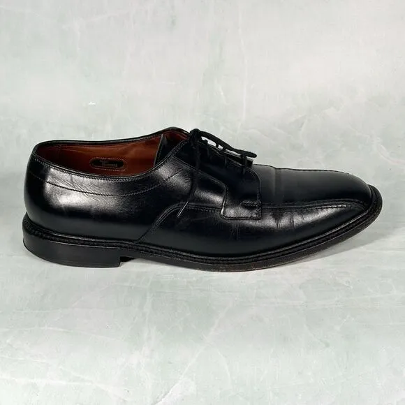 ALLEN EDMONDS Shoes Mens Size 9.5 D Dawson  Bicycle Toe Black Leather Oxford