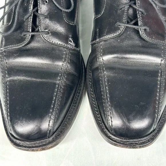 ALLEN EDMONDS Shoes Mens Size 9.5 D Dawson  Bicycle Toe Black Leather Oxford