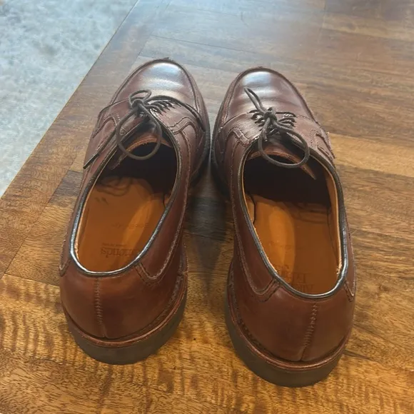 Allen Edmonds Stockbridge Brown Leather Derby Dress Shoes size 7.5 D