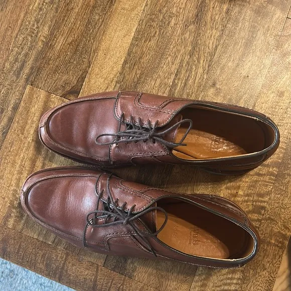 Allen Edmonds Stockbridge Brown Leather Derby Dress Shoes size 7.5 D