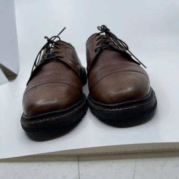 Allen Edmonds Becker Men's Brown Pebbled Captoe 4822 Dress Shoes Size 9.5 D