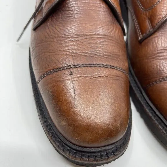 Allen Edmonds Becker Men's Brown Pebbled Captoe 4822 Dress Shoes Size 9.5 D