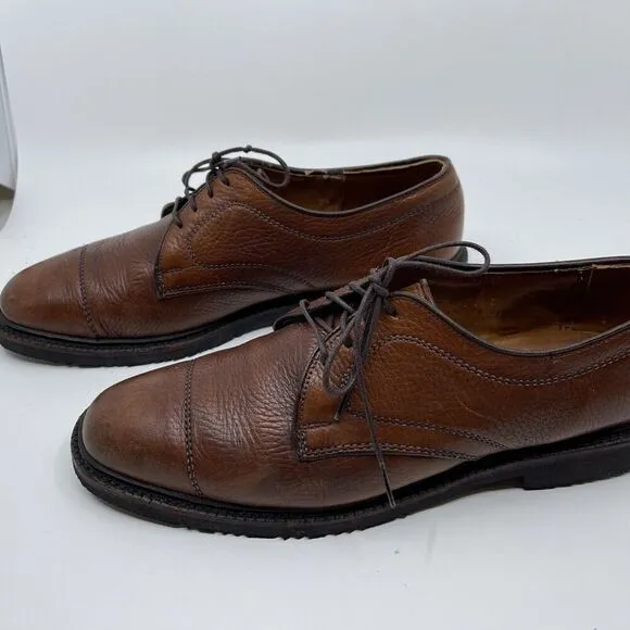 Allen Edmonds Becker Men's Brown Pebbled Captoe 4822 Dress Shoes Size 9.5 D