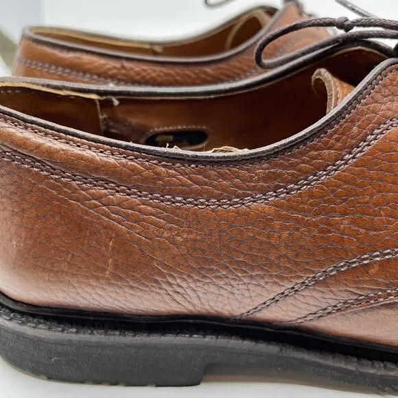 Allen Edmonds Becker Men's Brown Pebbled Captoe 4822 Dress Shoes Size 9.5 D