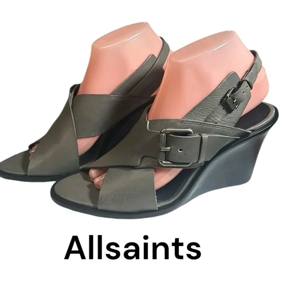 Allsaints shoes heels wedges sandals Footwear Erin style 9 40 NEW!