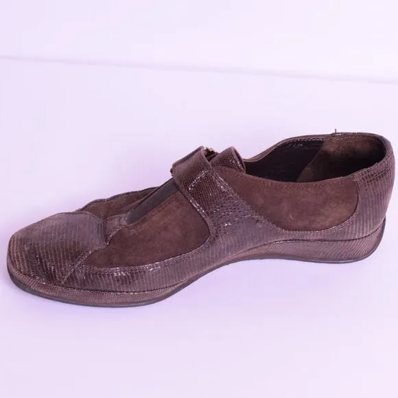 AMALFI Women's Made in Italy Egadi Leather Monk Strap Mary Jane Loafer - 7.5 M