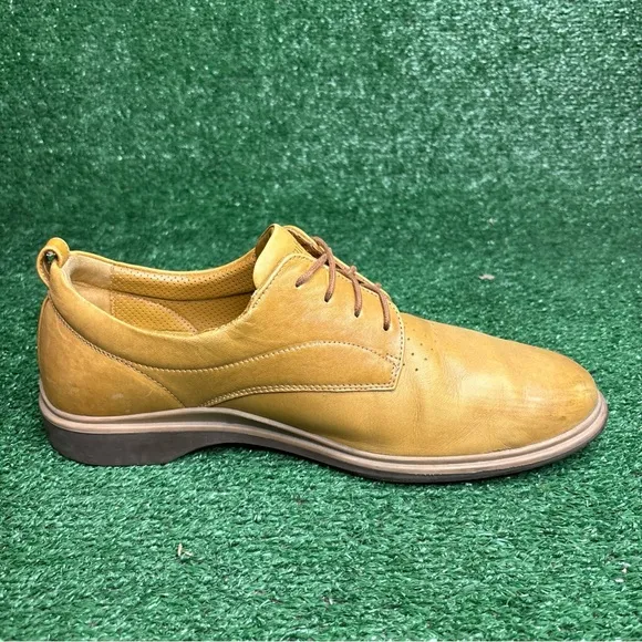 Amberjack The Original Men's Dress Shoes Size 12 Honey Leather Lace-Up Oxford