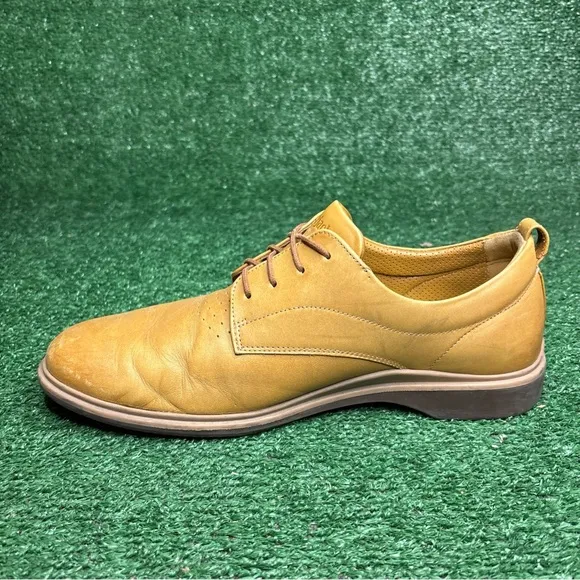 Amberjack The Original Men's Dress Shoes Size 12 Honey Leather Lace-Up Oxford