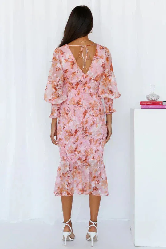 Angelica | Stunning Flower Midi Dress