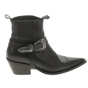 Anine Bing Black Western Ankle Boot, Size 40