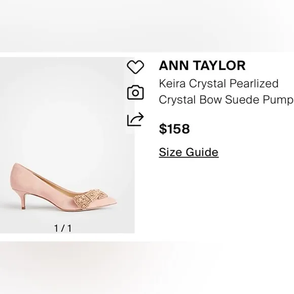 Ann Taylor Kiera Pearlized Crystal Bow Pumps New Bling Pink Wedding Bridesmaid