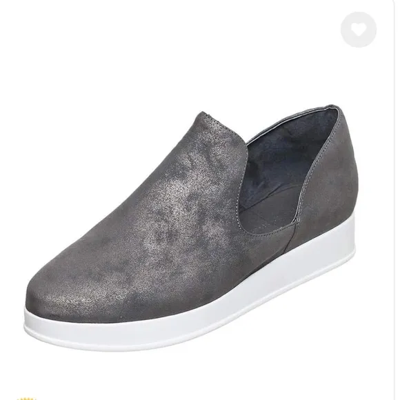 Antelope Sailor Suede Flat Fashion Sneakers Gray &amp; White Women’s EU Size 36