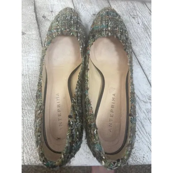Anteprima Multicolor Tweed High Heel Pumps Sz 6 US 36.5 EU Made in Japan