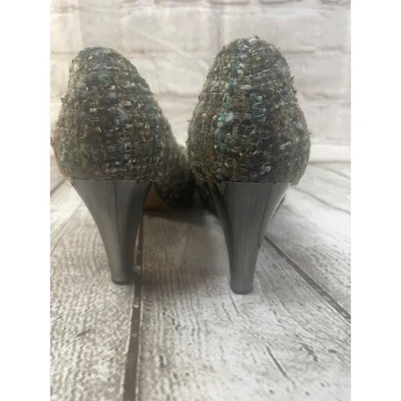 Anteprima Multicolor Tweed High Heel Pumps Sz 6 US 36.5 EU Made in Japan