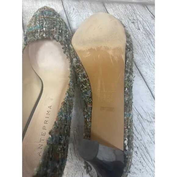 Anteprima Multicolor Tweed High Heel Pumps Sz 6 US 36.5 EU Made in Japan