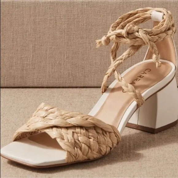 Anthropologie Carrano Rexana Lace Up Heels Sandals