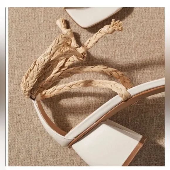 Anthropologie Carrano Rexana Lace Up Heels Sandals