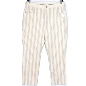 Anthropologie High-Rise Slim Boyfriend Jeans White Size 32