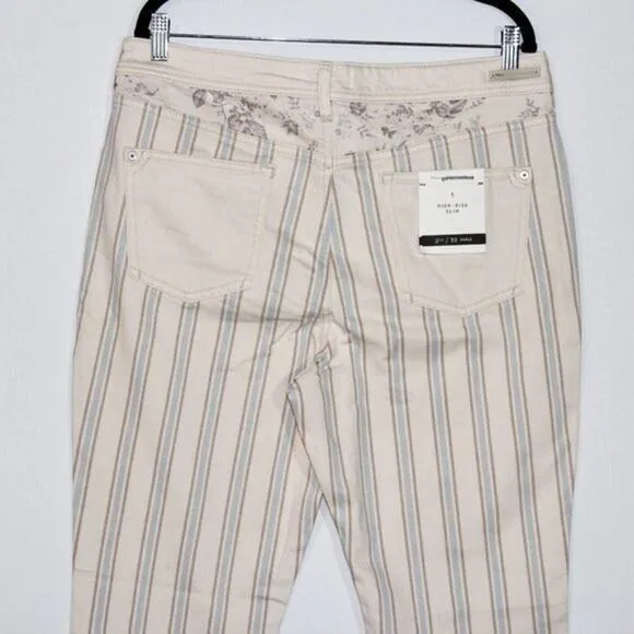 Anthropologie High-Rise Slim Boyfriend Jeans White Size 32