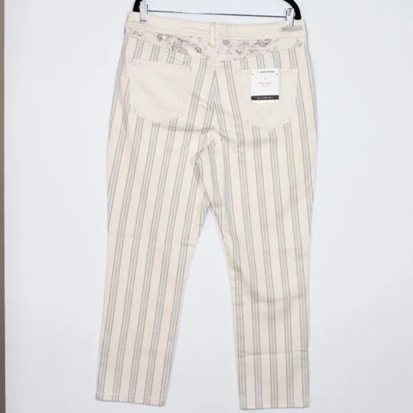 Anthropologie High-Rise Slim Boyfriend Jeans White Size 32