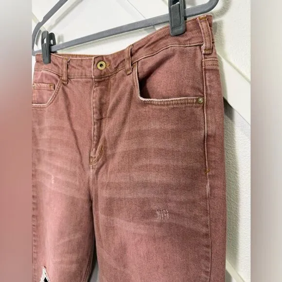 Anthropologie Pilcro The Vintage Straight Jean Mauve Size 32