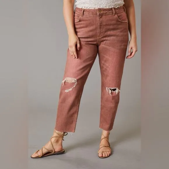 Anthropologie Pilcro The Vintage Straight Jean Mauve Size 32