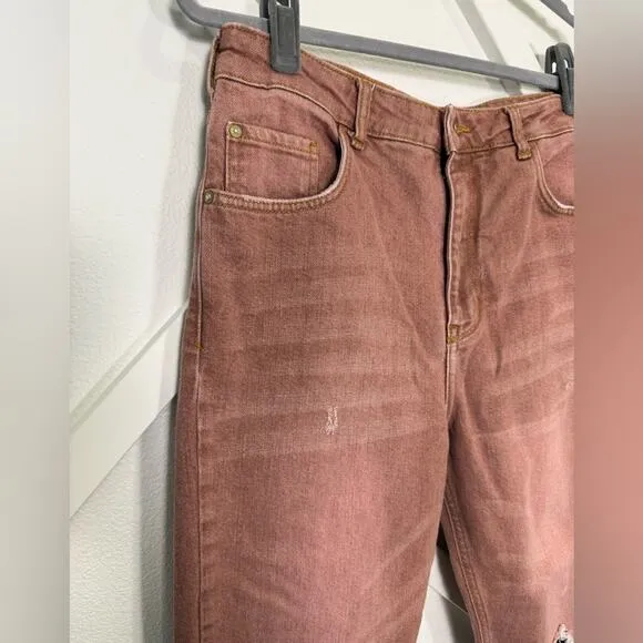 Anthropologie Pilcro The Vintage Straight Jean Mauve Size 32