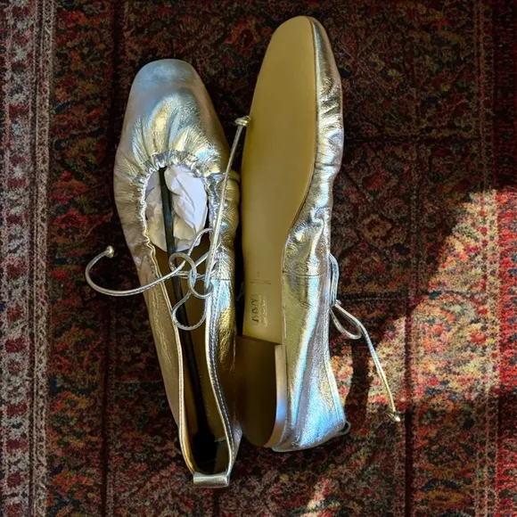 Anthropologie Tie Ballet Flats