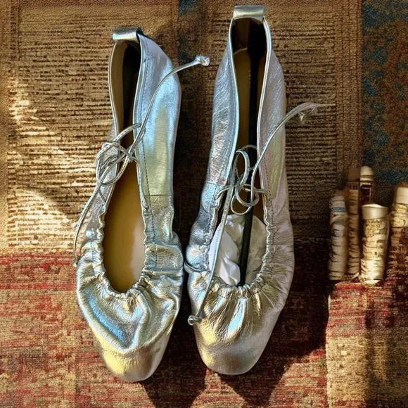 Anthropologie Tie Ballet Flats