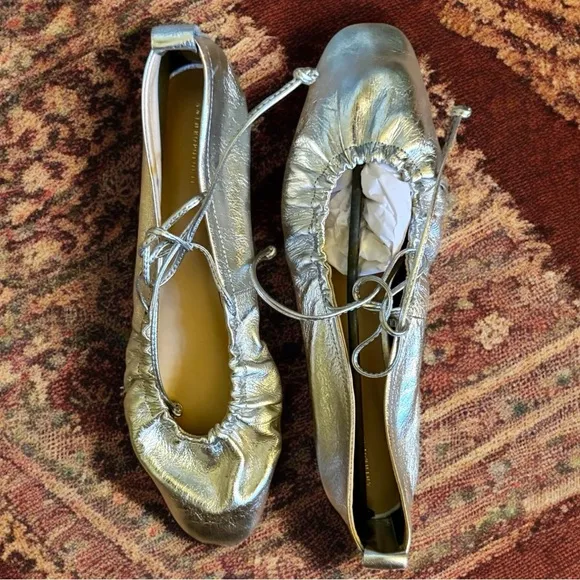 Anthropologie Tie Ballet Flats