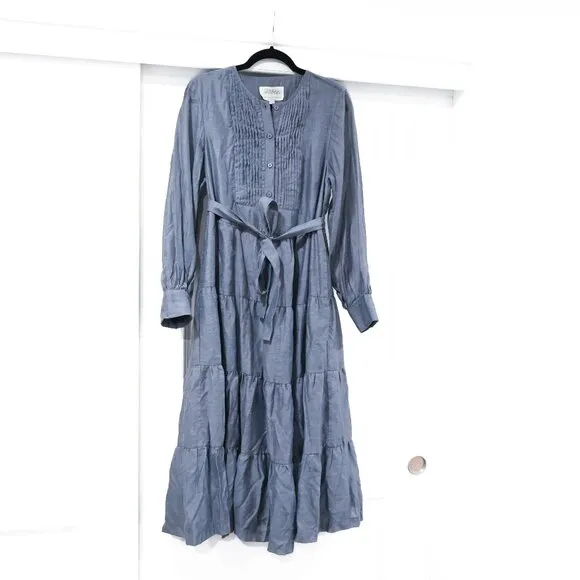 Anthropologie X Marre Small Agosta Tiered Midi Dress
