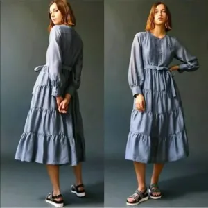 Anthropologie X Marre Small Agosta Tiered Midi Dress