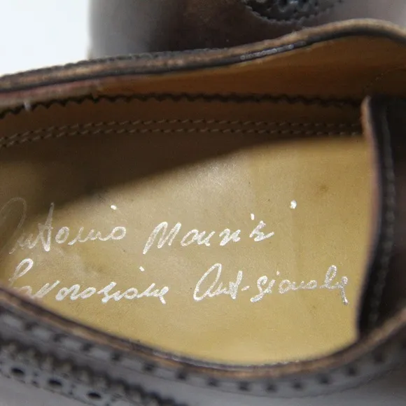 Antonio Maurizi Wingtip Oxford Work Men Dress Shoe Brogue Leather Eu 41 Italy