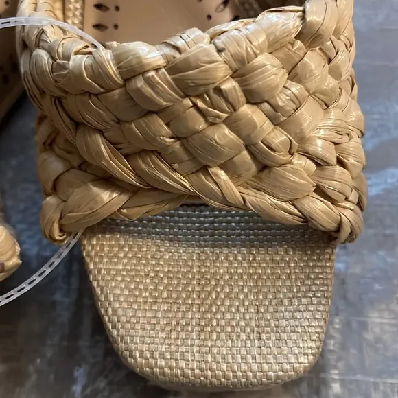 ✅Antonio Melani Magee Braided Raffia Wedges Sandal Open Toe NEW!