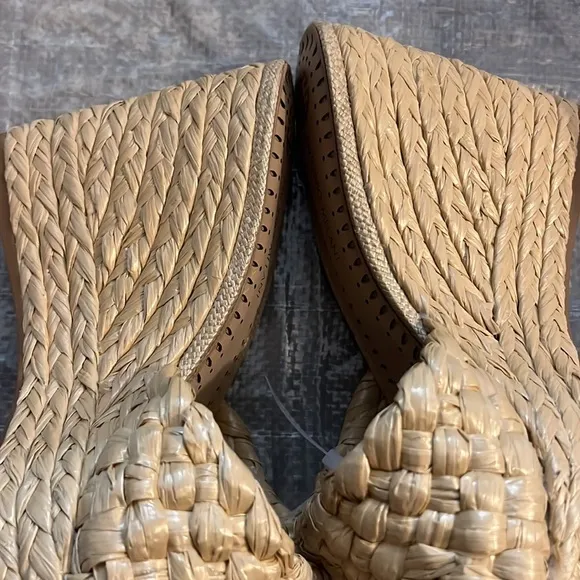 ✅Antonio Melani Magee Braided Raffia Wedges Sandal Open Toe NEW!