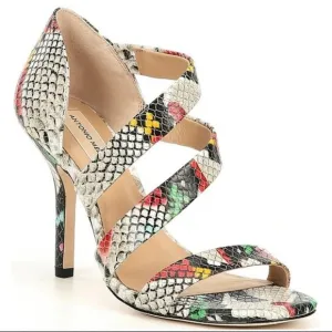 Antonio Melani Verene Snake Print Leather Strappy Dress Sandal NEW!