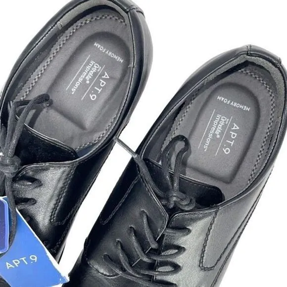Apt.9 Mens Orthalite Impressions Oxford Dress Shoes Black 11 Med NWT