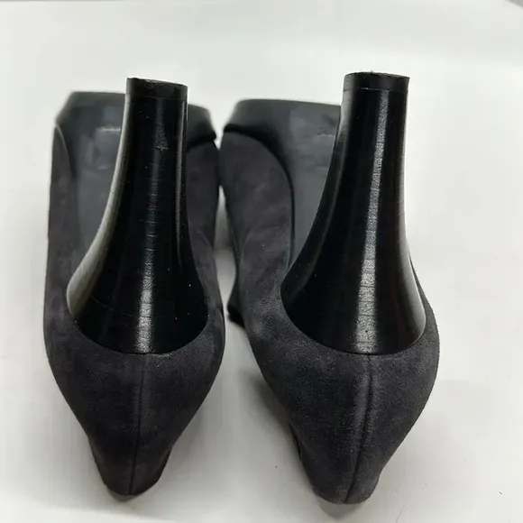 Aquatalia by Marvin K High Heel Heels Shoes Suede Leather Gray Size 6.5