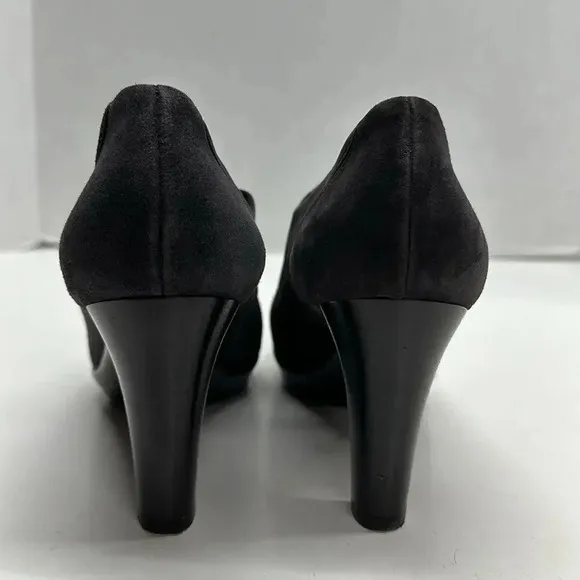 Aquatalia by Marvin K High Heel Heels Shoes Suede Leather Gray Size 6.5