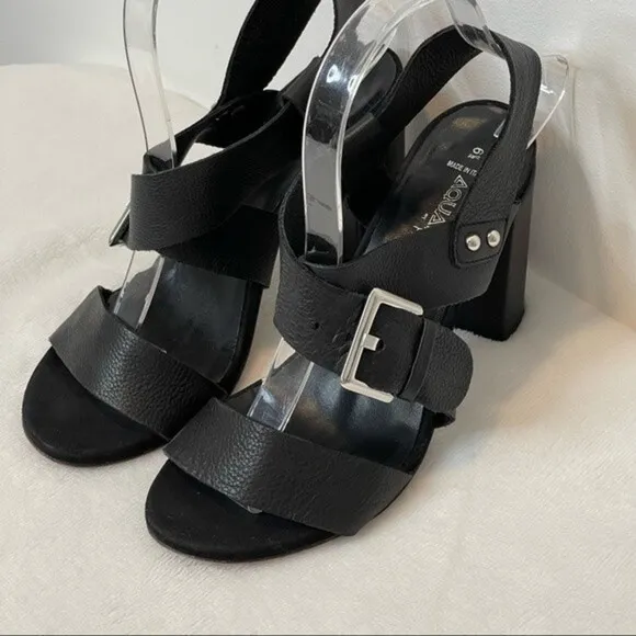 Aquatalia by Marvin K “Karat” Black Heel Sandal