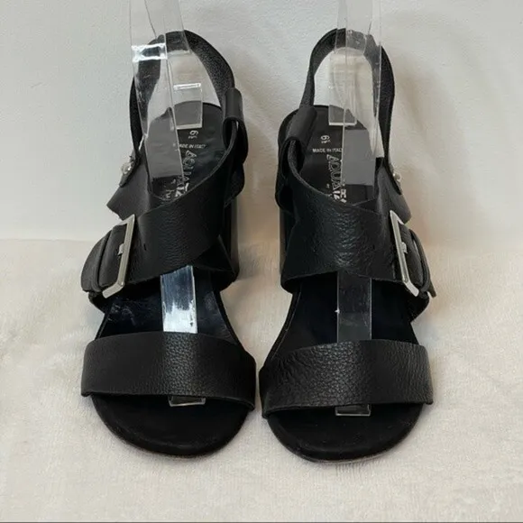 Aquatalia by Marvin K “Karat” Black Heel Sandal